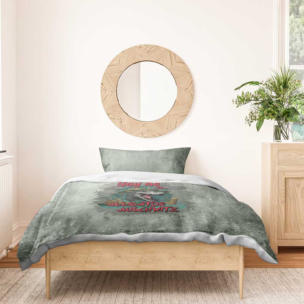 Say No To Alligator Auschwitz Bedding Set - Wonder Print Shop