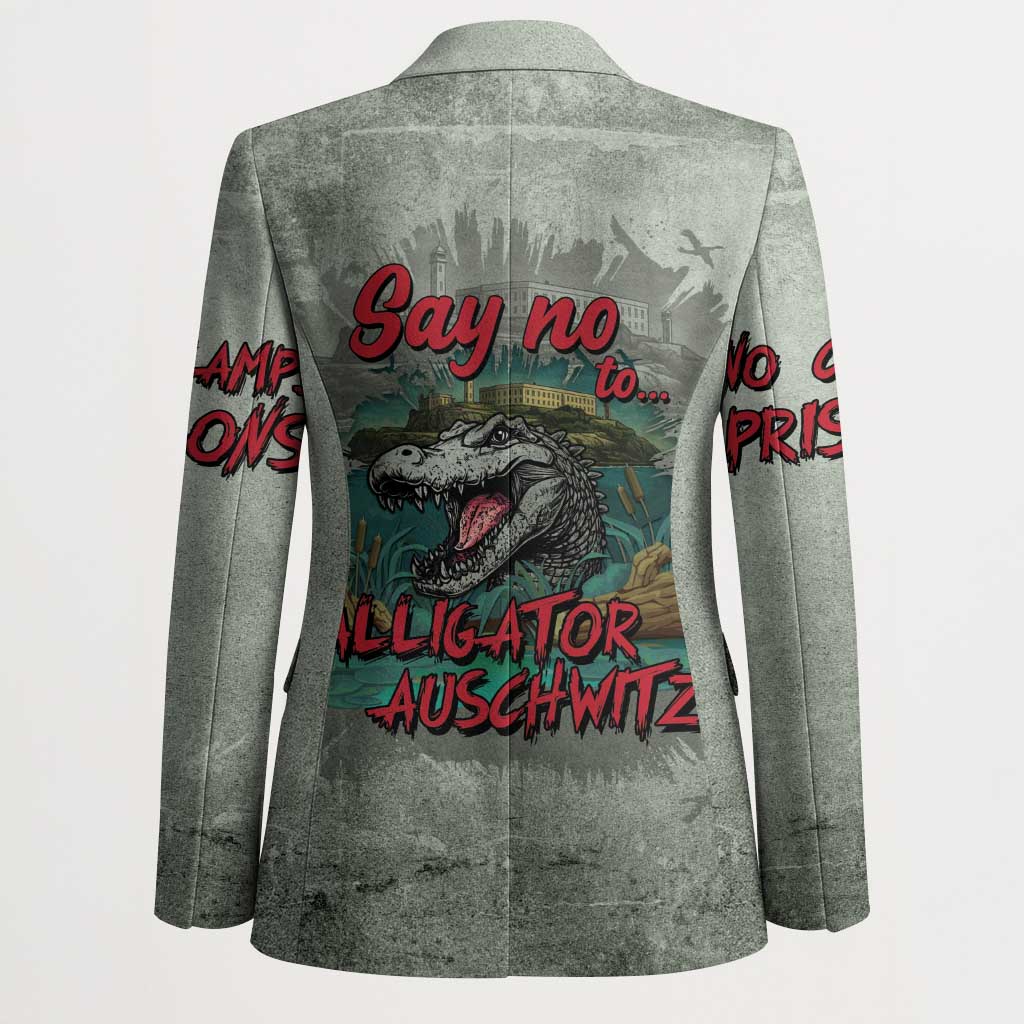 Say No To Alligator Auschwitz Blazer - Wonder Print Shop