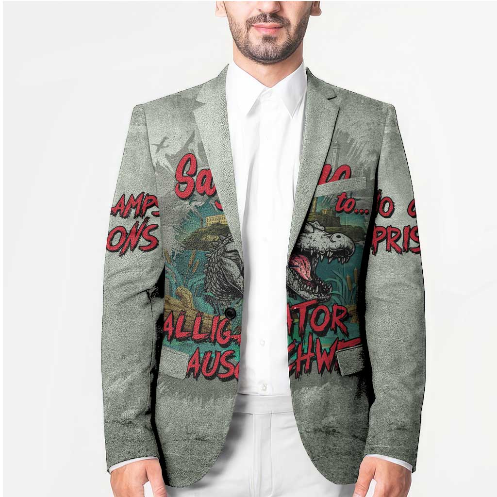 Say No To Alligator Auschwitz Blazer - Wonder Print Shop