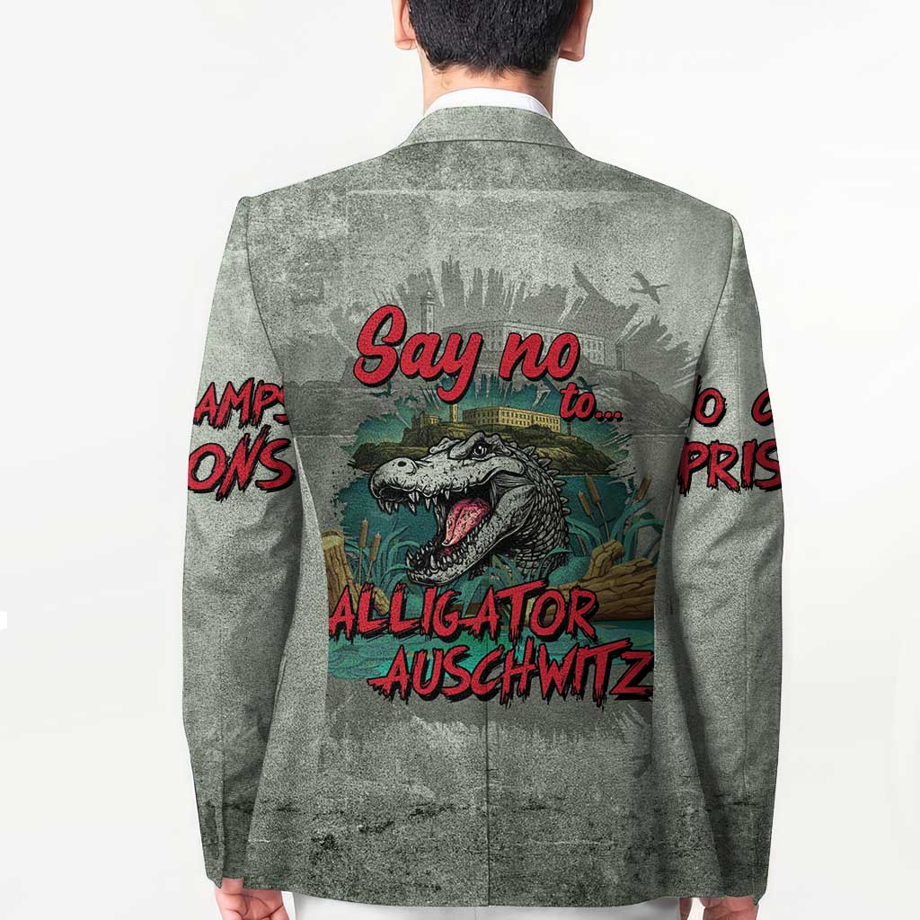 Say No To Alligator Auschwitz Blazer - Wonder Print Shop