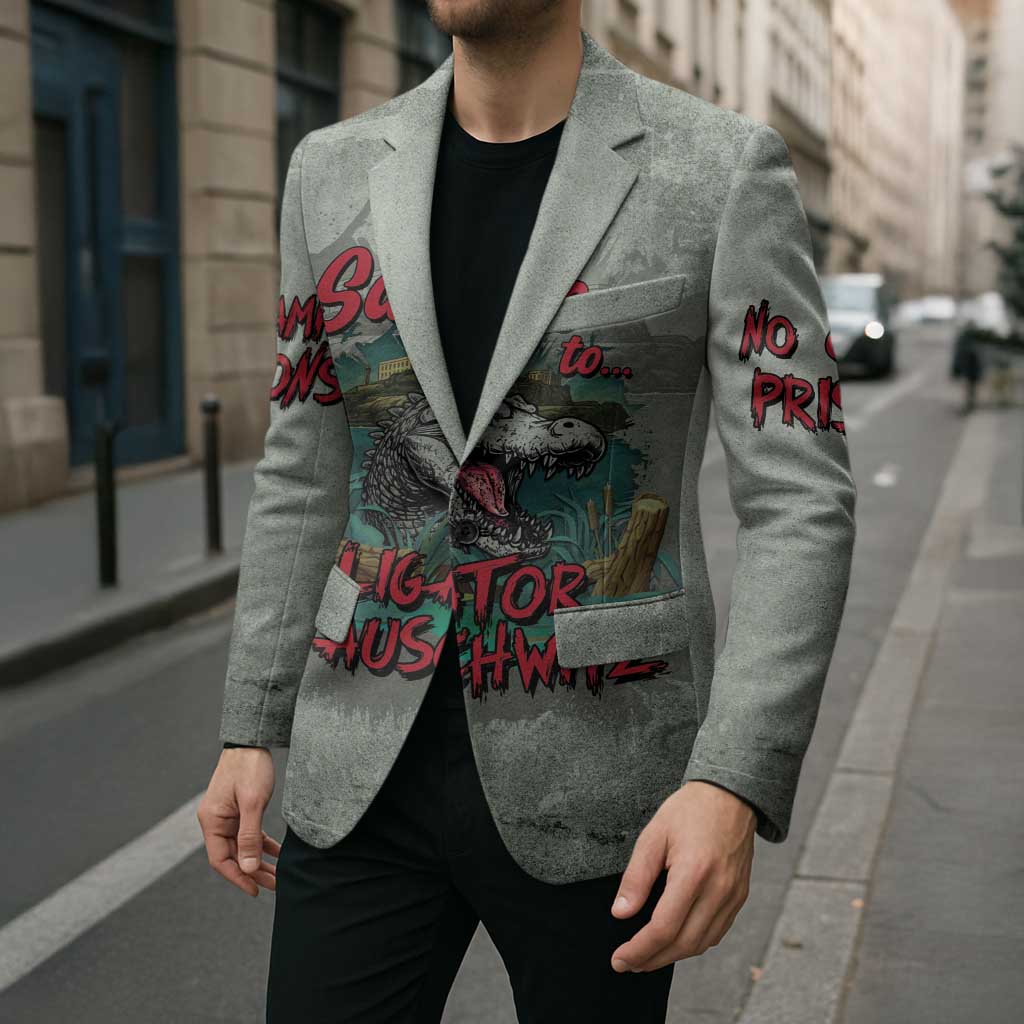 Say No To Alligator Auschwitz Blazer - Wonder Print Shop