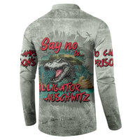 Say No To Alligator Auschwitz Button Sweatshirt - Wonder Print Shop