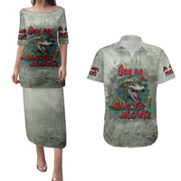 Say No To Alligator Auschwitz Couples Matching Puletasi and Hawaiian Shirt - Wonder Print Shop