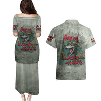 Say No To Alligator Auschwitz Couples Matching Puletasi and Hawaiian Shirt - Wonder Print Shop