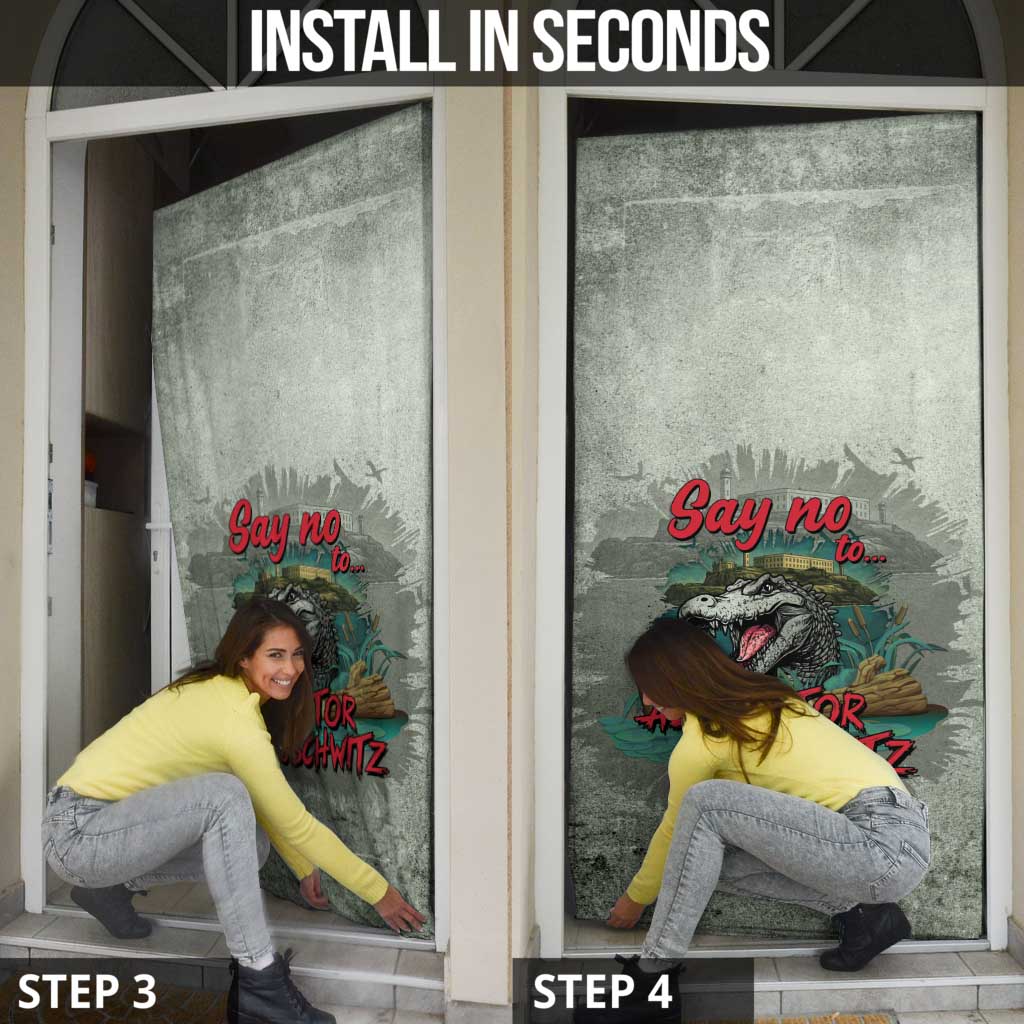 Say No To Alligator Auschwitz Door Cover - Wonder Print Shop