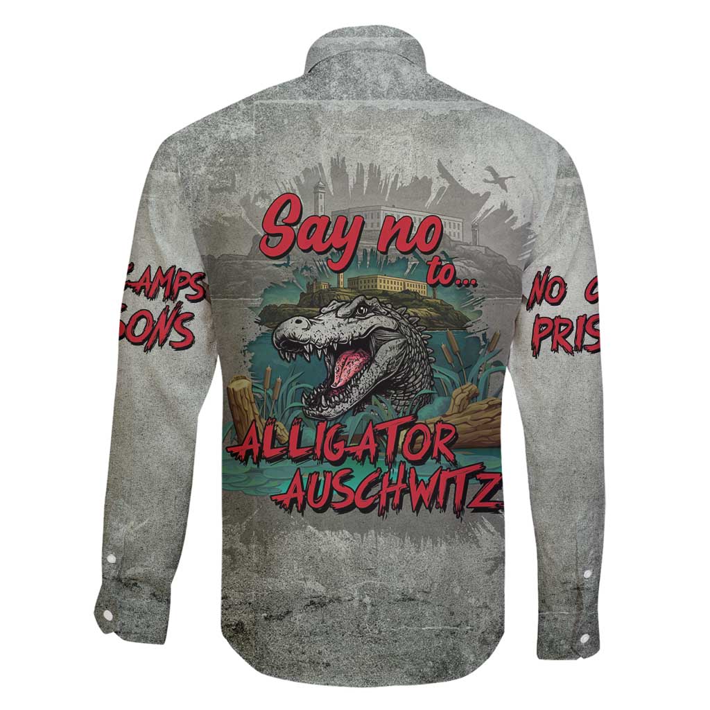 Say No To Alligator Auschwitz Family Matching Mermaid Dress and Hawaiian Shirt - Wonder Print Shop