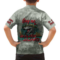 Say No To Alligator Auschwitz Family Matching Off The Shoulder Long Sleeve Dress and Hawaiian Shirt - Wonder Print Shop