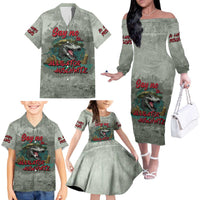 Say No To Alligator Auschwitz Family Matching Off The Shoulder Long Sleeve Dress and Hawaiian Shirt - Wonder Print Shop