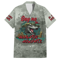 Say No To Alligator Auschwitz Family Matching Off The Shoulder Long Sleeve Dress and Hawaiian Shirt - Wonder Print Shop