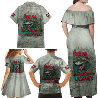 Say No To Alligator Auschwitz Family Matching Off Shoulder Maxi Dress and Hawaiian Shirt - Wonder Print Shop