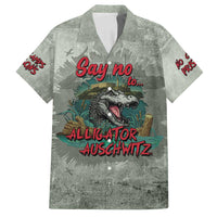 Say No To Alligator Auschwitz Family Matching Off Shoulder Maxi Dress and Hawaiian Shirt - Wonder Print Shop