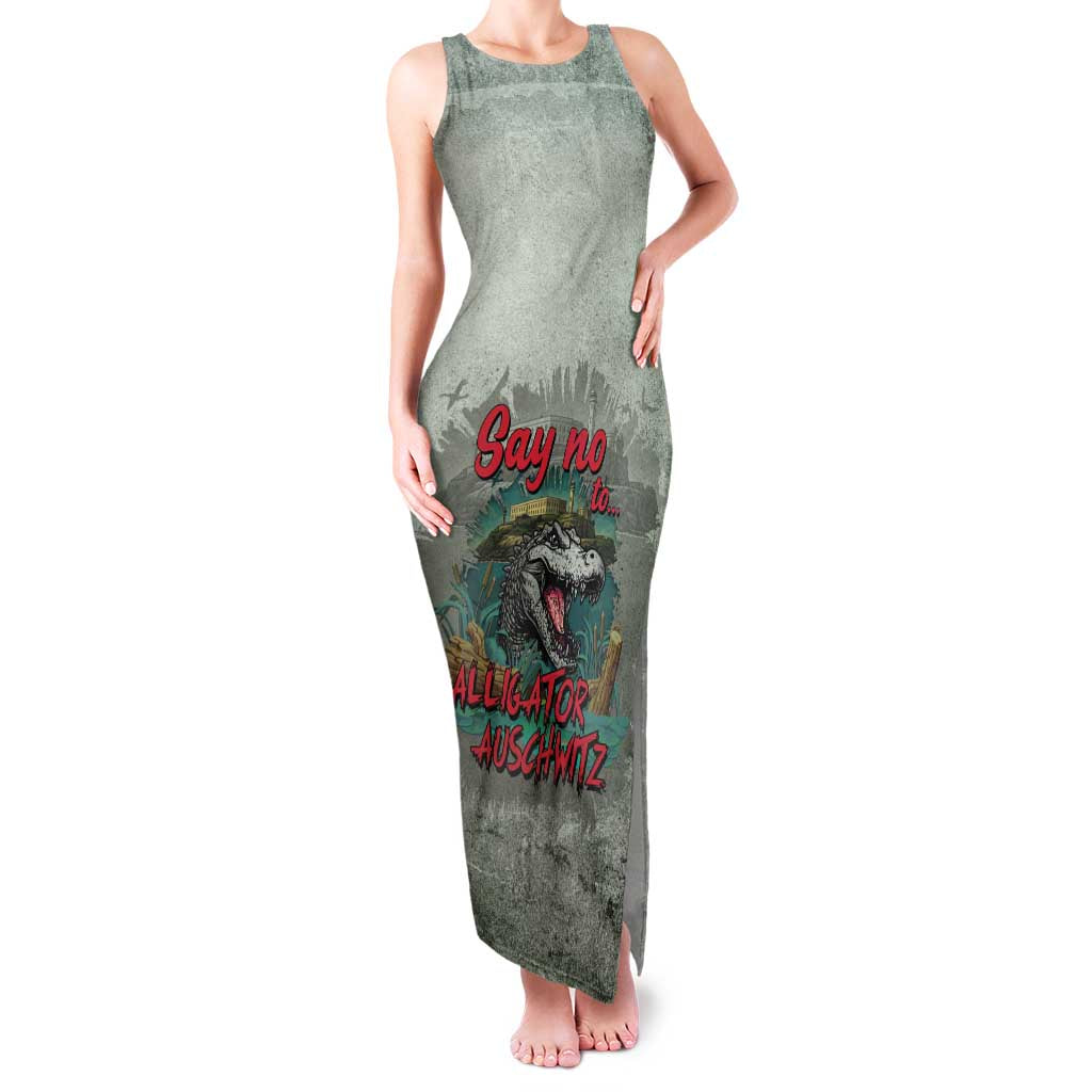 Say No To Alligator Auschwitz Family Matching Tank Maxi Dress and Hawaiian Shirt - Wonder Print Shop