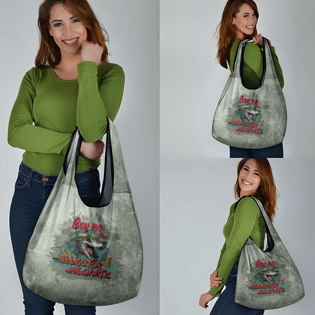 Say No To Alligator Auschwitz Grocery Bag - Wonder Print Shop