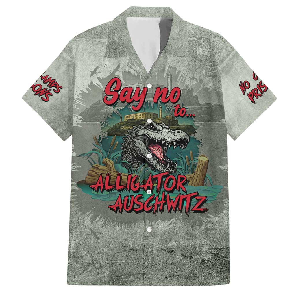 Say No To Alligator Auschwitz Hawaiian Shirt - Wonder Print Shop