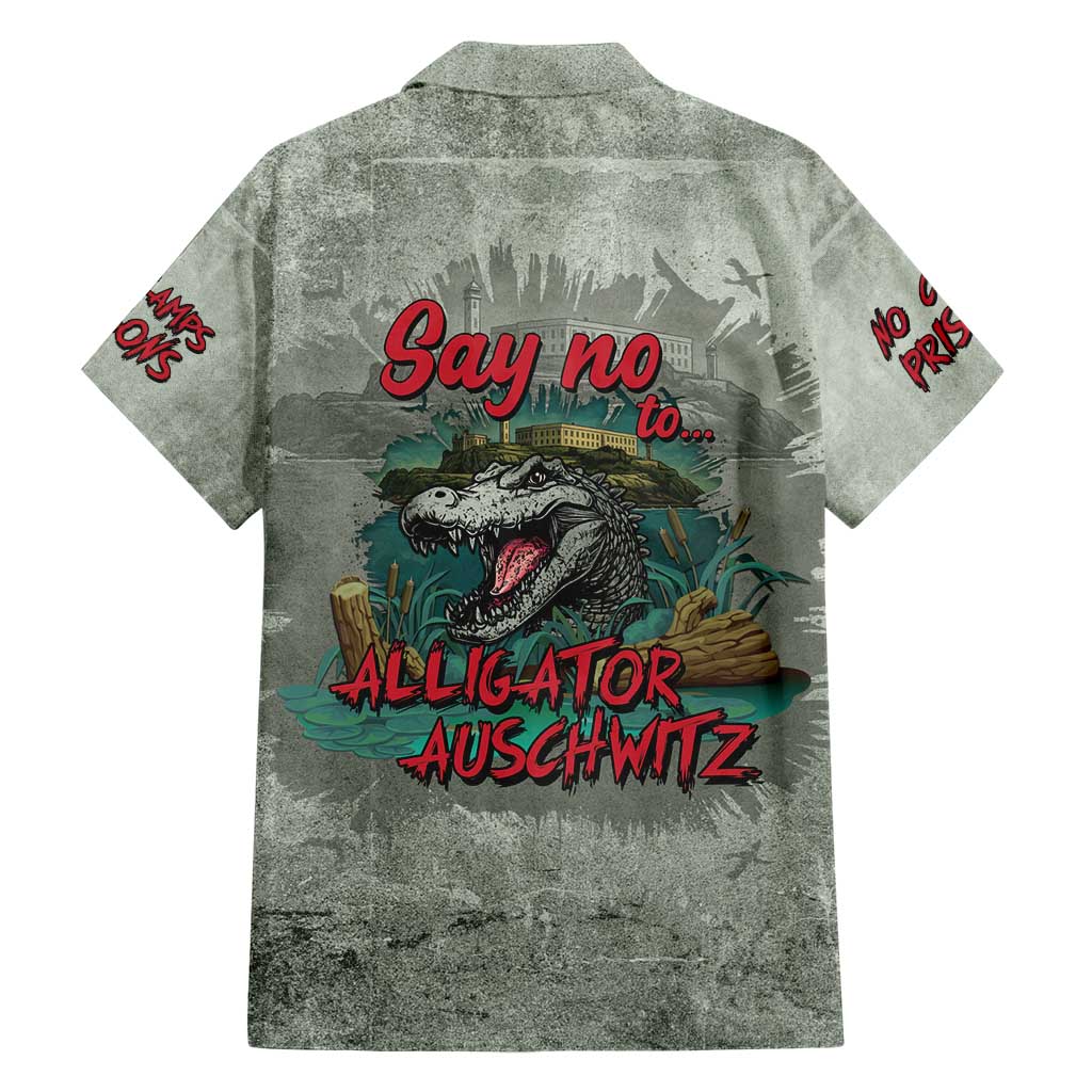 Say No To Alligator Auschwitz Hawaiian Shirt - Wonder Print Shop