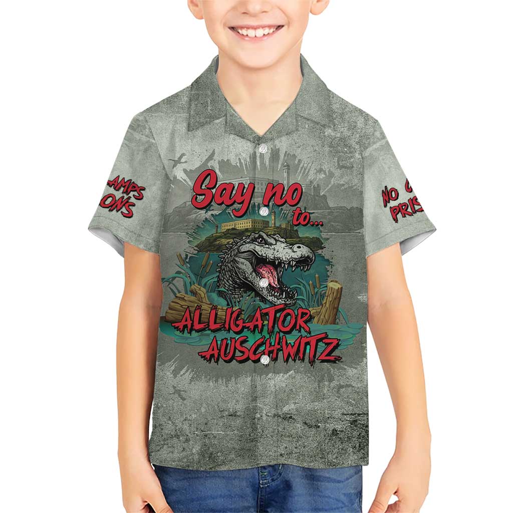 Say No To Alligator Auschwitz Hawaiian Shirt - Wonder Print Shop