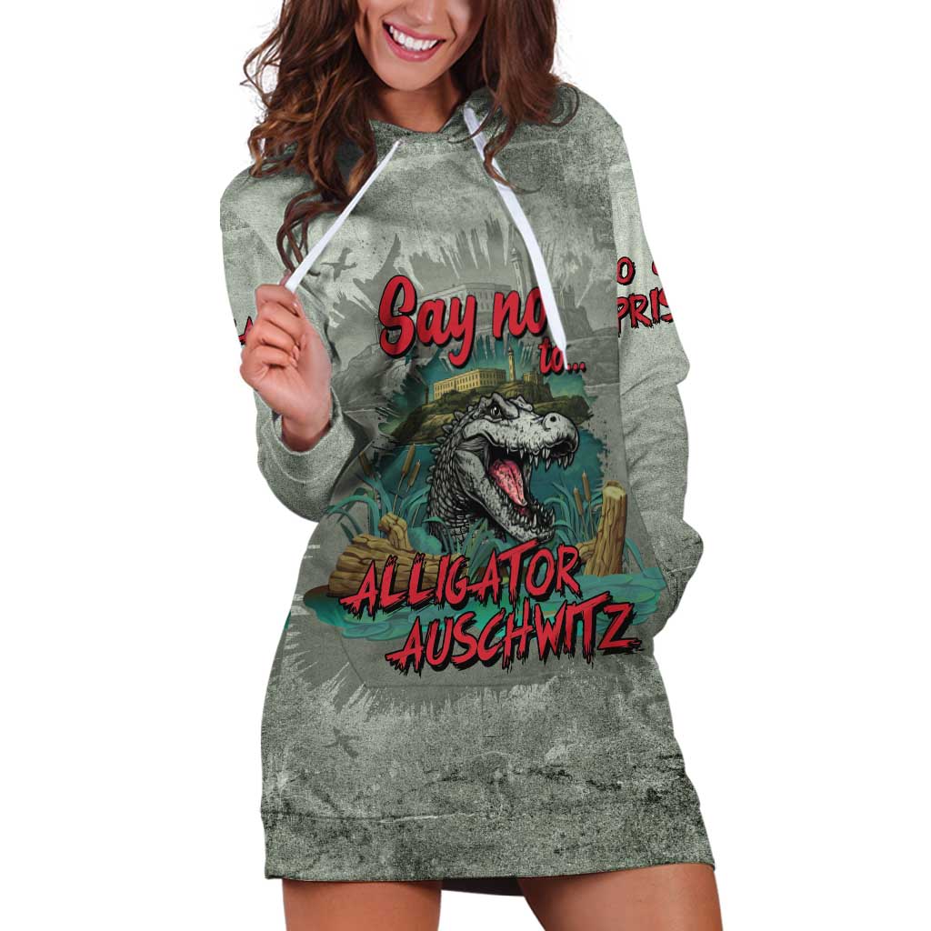 Say No To Alligator Auschwitz Hoodie Dress - Wonder Print Shop