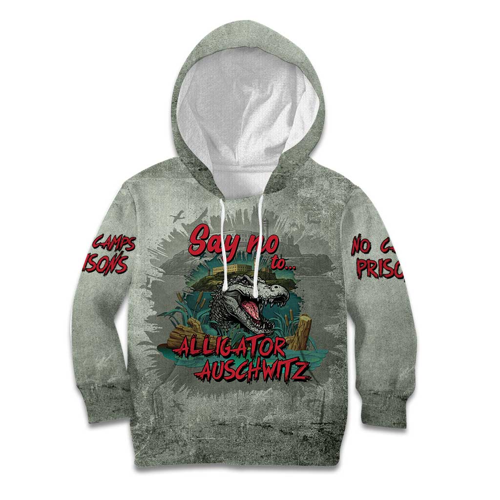 Say No To Alligator Auschwitz Kid Hoodie - Wonder Print Shop