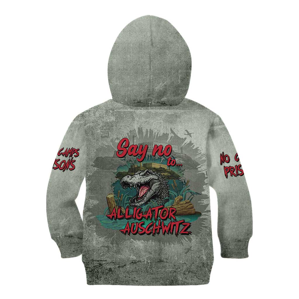 Say No To Alligator Auschwitz Kid Hoodie - Wonder Print Shop