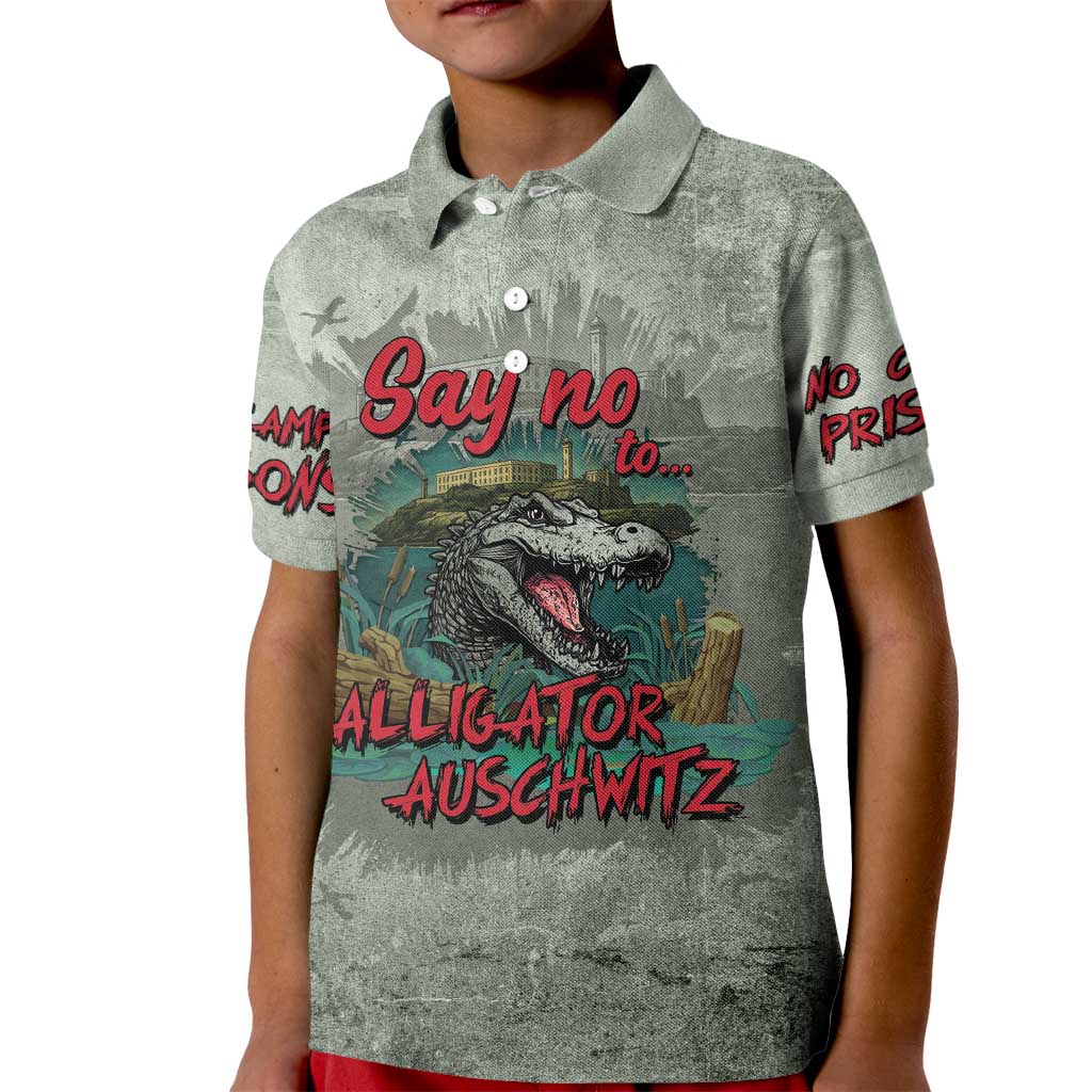 Say No To Alligator Auschwitz Kid Polo Shirt - Wonder Print Shop