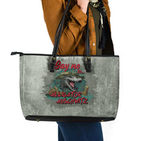 Say No To Alligator Auschwitz Leather Tote Bag - Wonder Print Shop