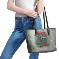 Say No To Alligator Auschwitz Leather Tote Bag - Wonder Print Shop