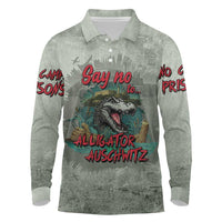 Say No To Alligator Auschwitz Long Sleeve Polo Shirt - Wonder Print Shop