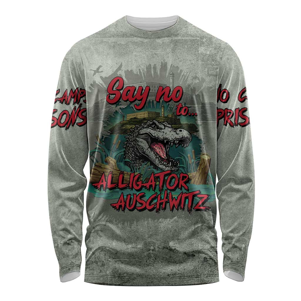 Say No To Alligator Auschwitz Long Sleeve Shirt - Wonder Print Shop