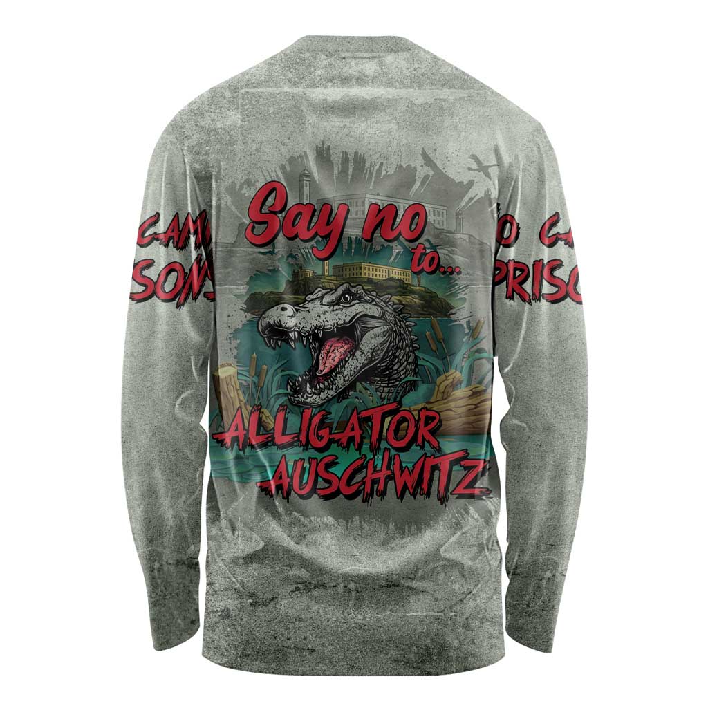 Say No To Alligator Auschwitz Long Sleeve Shirt - Wonder Print Shop