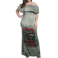 Say No To Alligator Auschwitz Off Shoulder Maxi Dress - Wonder Print Shop