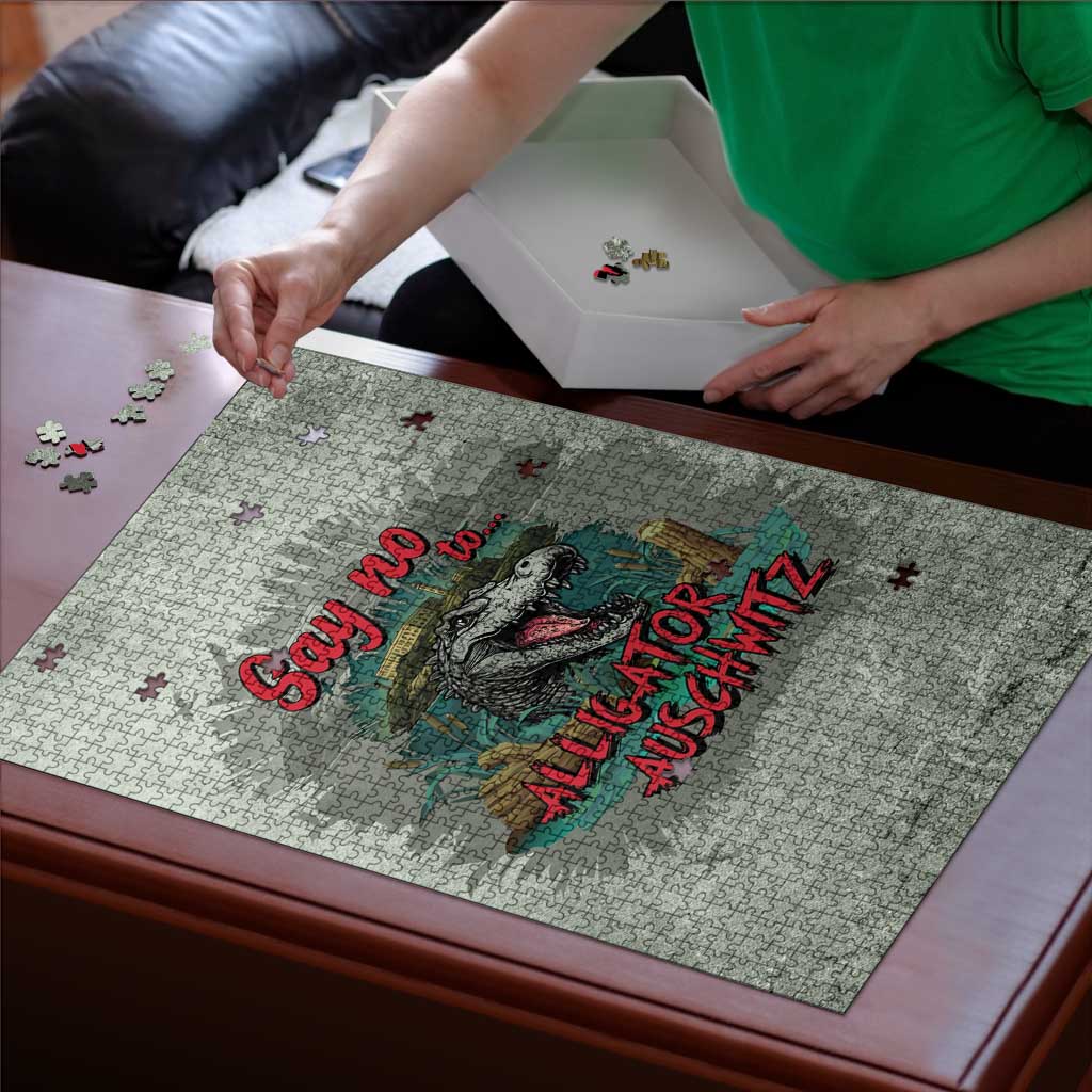 Say No To Alligator Auschwitz Puzzle - Wonder Print Shop