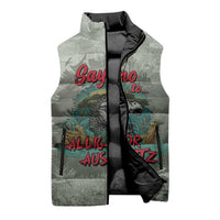 Say No To Alligator Auschwitz Sleeveless Puffer Jacket - Wonder Print Shop