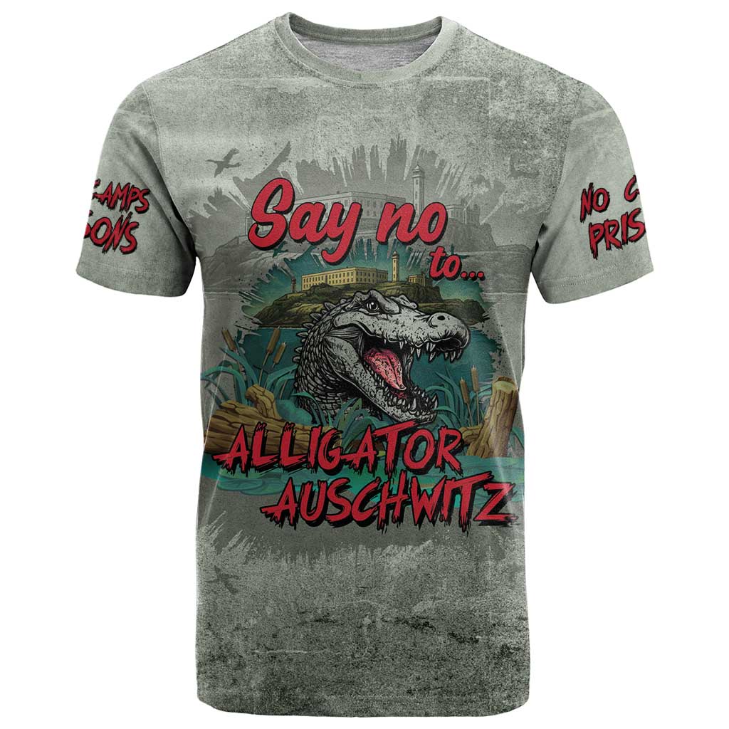 Say No To Alligator Auschwitz T Shirt - Wonder Print Shop