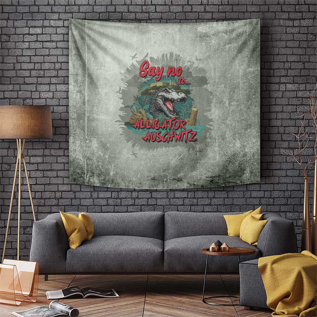 Say No To Alligator Auschwitz Tapestry - Wonder Print Shop