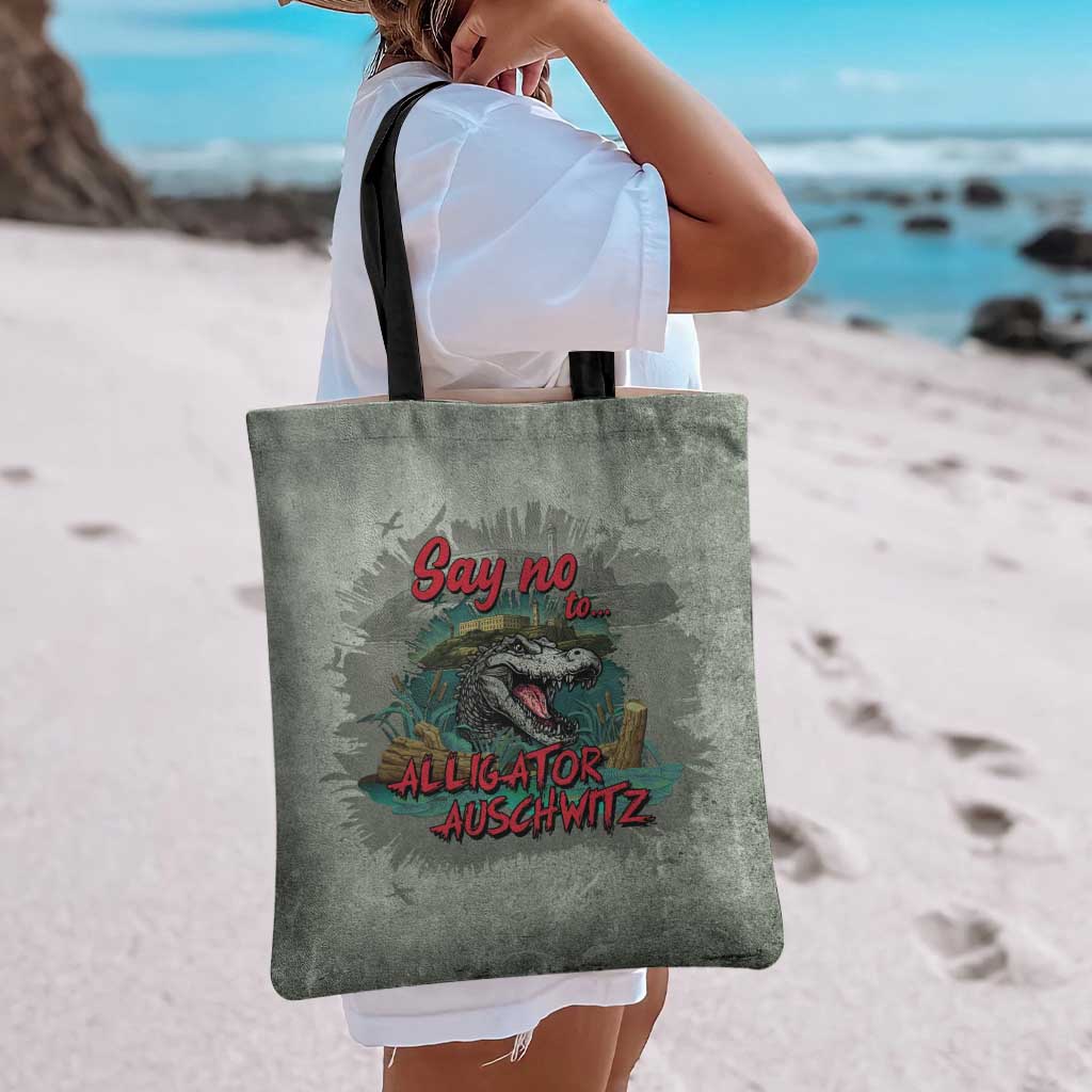 Say No To Alligator Auschwitz Tote Bag - Wonder Print Shop