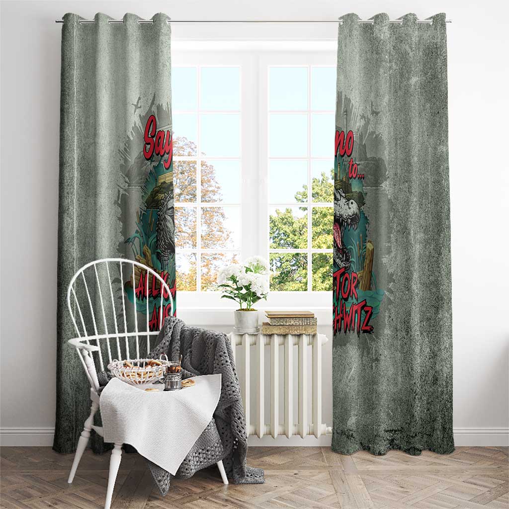 Say No To Alligator Auschwitz Window Curtain - Wonder Print Shop