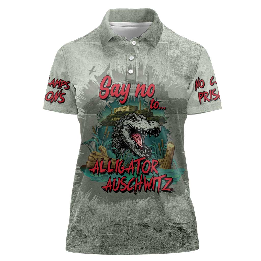 Say No To Alligator Auschwitz Women Polo Shirt - Wonder Print Shop