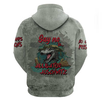 Say No To Alligator Auschwitz Zip Hoodie - Wonder Print Shop