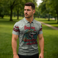 Say No To Alligator Auschwitz Zipper Polo Shirt - Wonder Print Shop