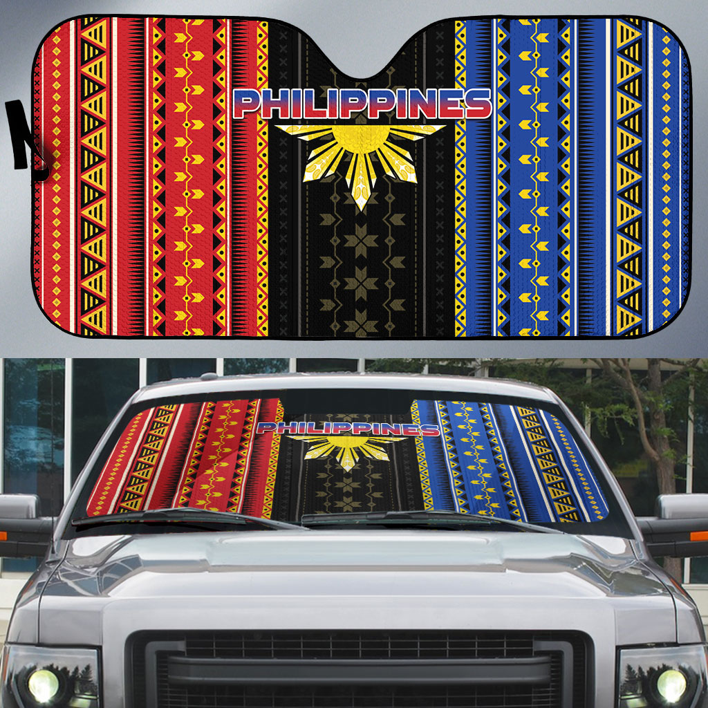 Philippines Filipinos Auto Sun Shade Igorot Tribal Inspiration Pattern Style