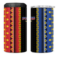 Philippines Filipinos 4 in 1 Can Cooler Tumbler Igorot Tribal Inspiration Pattern Style
