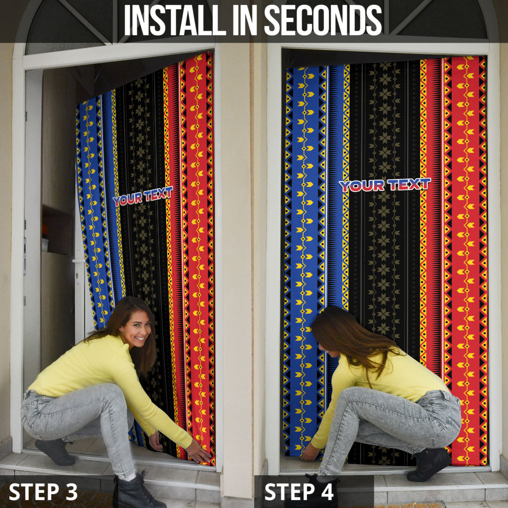 Personalised Philippines Filipinos Door Cover Igorot Tribal Inspiration Pattern Style