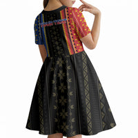 Personalised Philippines Filipinos Kid Short Sleeve Dress Igorot Tribal Inspiration Pattern Style