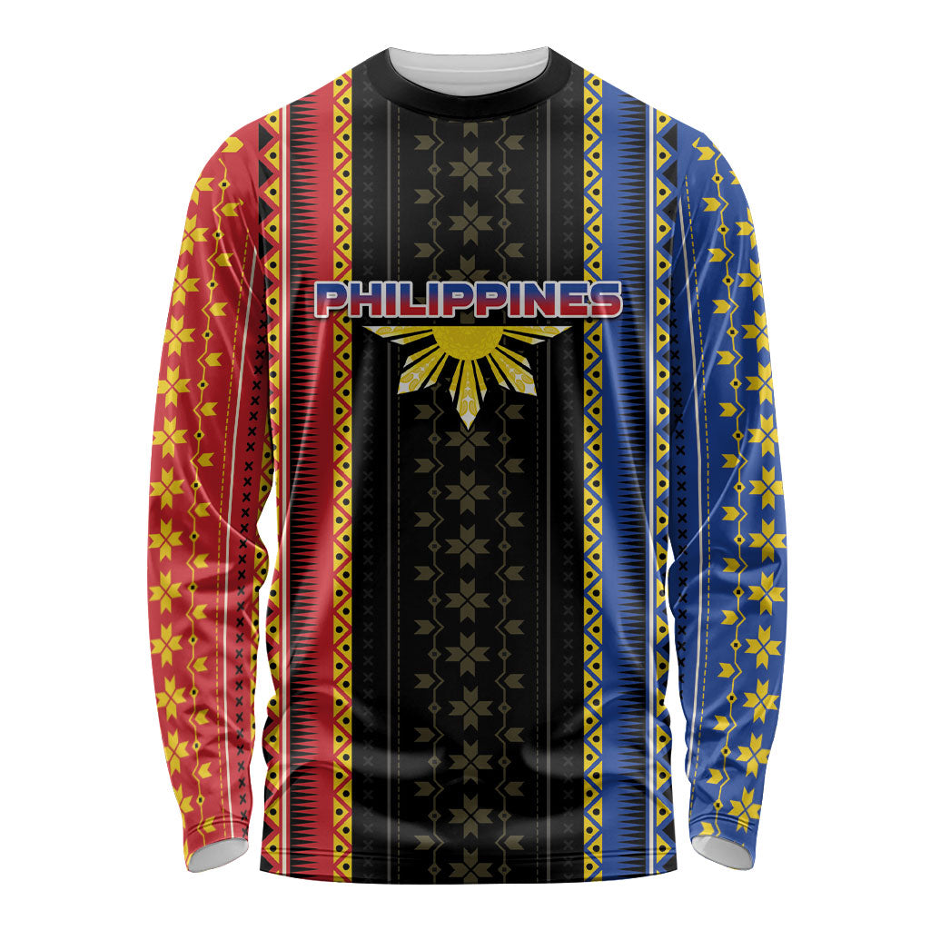 Personalised Philippines Filipinos Long Sleeve Shirt Igorot Tribal Inspiration Pattern Style