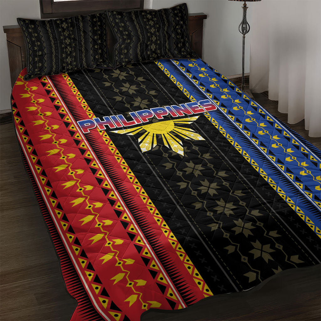 Philippines Filipinos Quilt Bed Set Igorot Tribal Inspiration Pattern Style