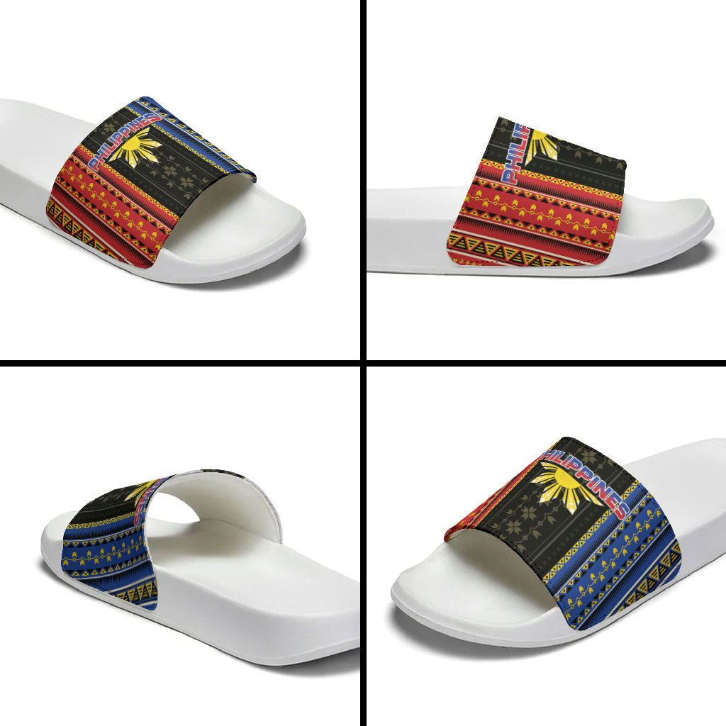 Philippines Filipinos Slide Sandals Igorot Tribal Inspiration Pattern Style
