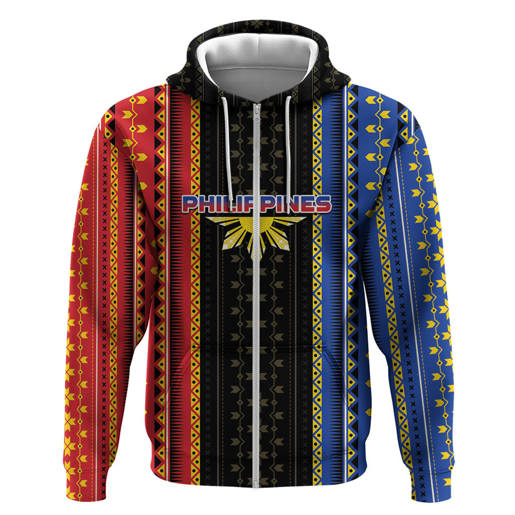 Personalised Philippines Filipinos Zip Hoodie Igorot Tribal Inspiration Pattern Style