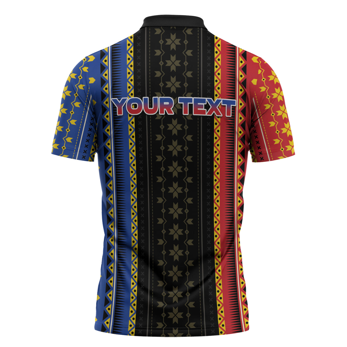 Personalised Philippines Filipinos Zipper Polo Shirt Igorot Tribal Inspiration Pattern Style