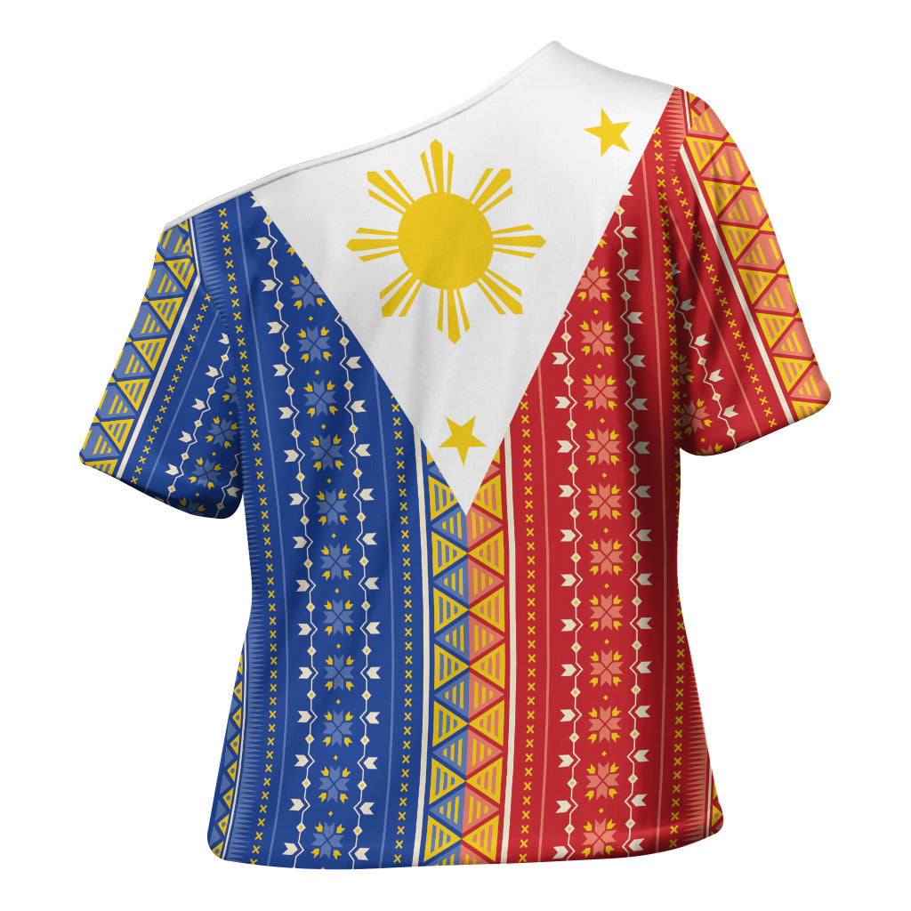 Philippines Sun Cross Shoulder Shirt Igorot Tribal Inspiration