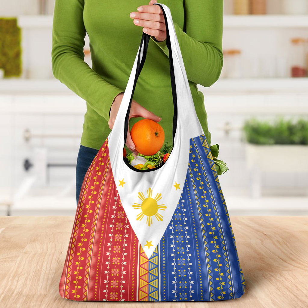 Philippines Sun Grocery Bag Igorot Tribal Inspiration